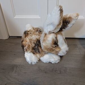 Plush Brown & White Bunny Stuffed Animal